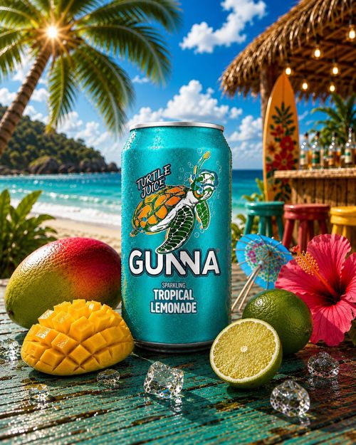 Gunna Turtle Juice Tropical Lemonade Can (24 x 33cl)