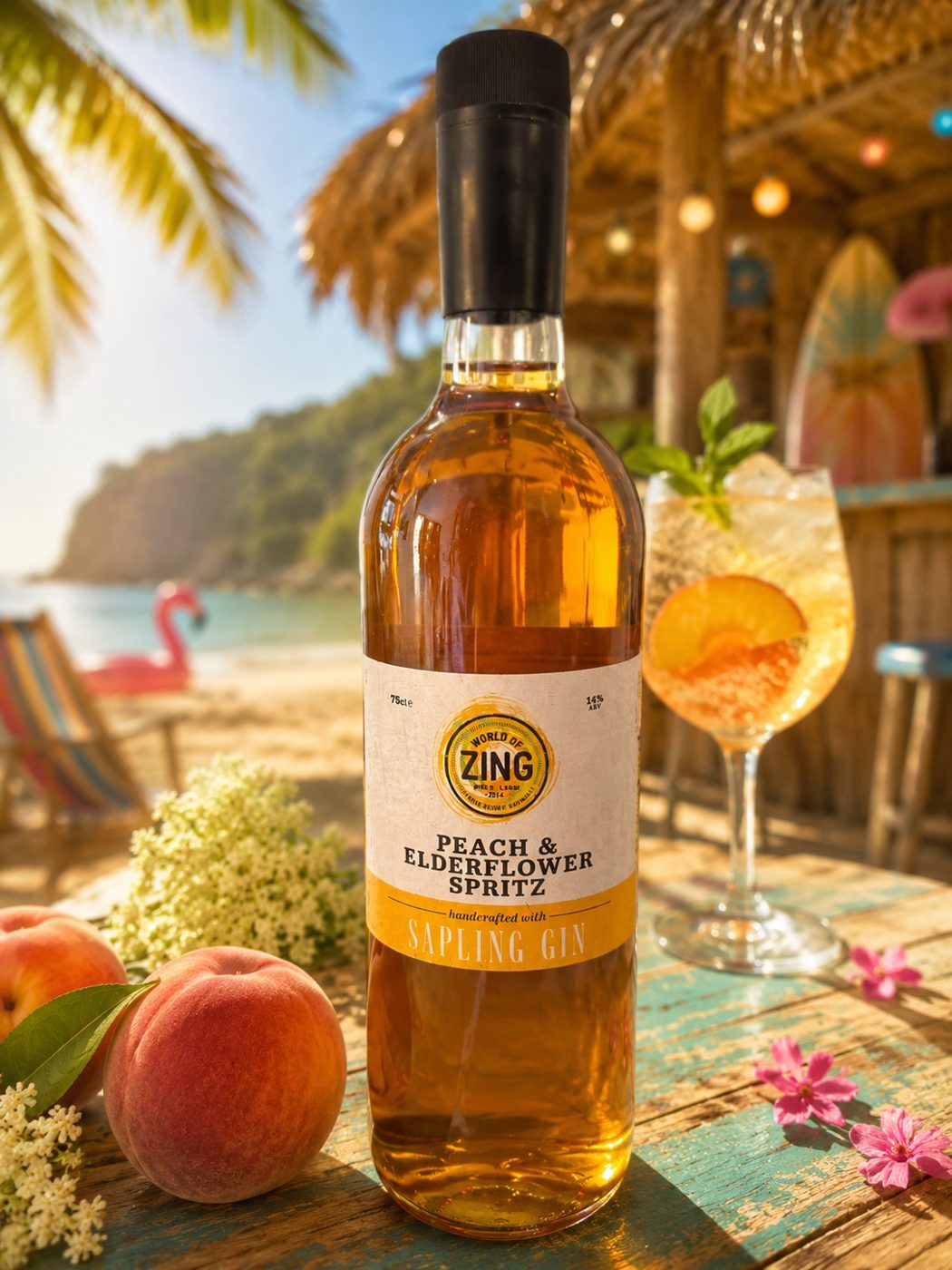 Peach & Elderflower Spritz Cocktail 75cl 14%