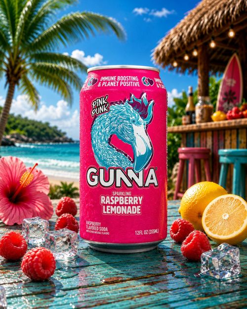 Gunna Drinks Pink Punk Rasperberry Lemonade Can (24x33cl)