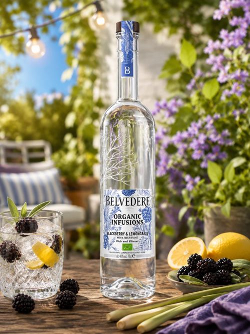 Belvedere Organic Infusions Blackberry & Lemongrass Vodka 70cl 40%