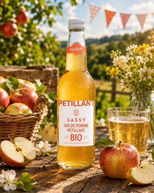 Jus de Pomme Le Pétillant Bio Sparkling Apple Juice Sassy (24x25cl)