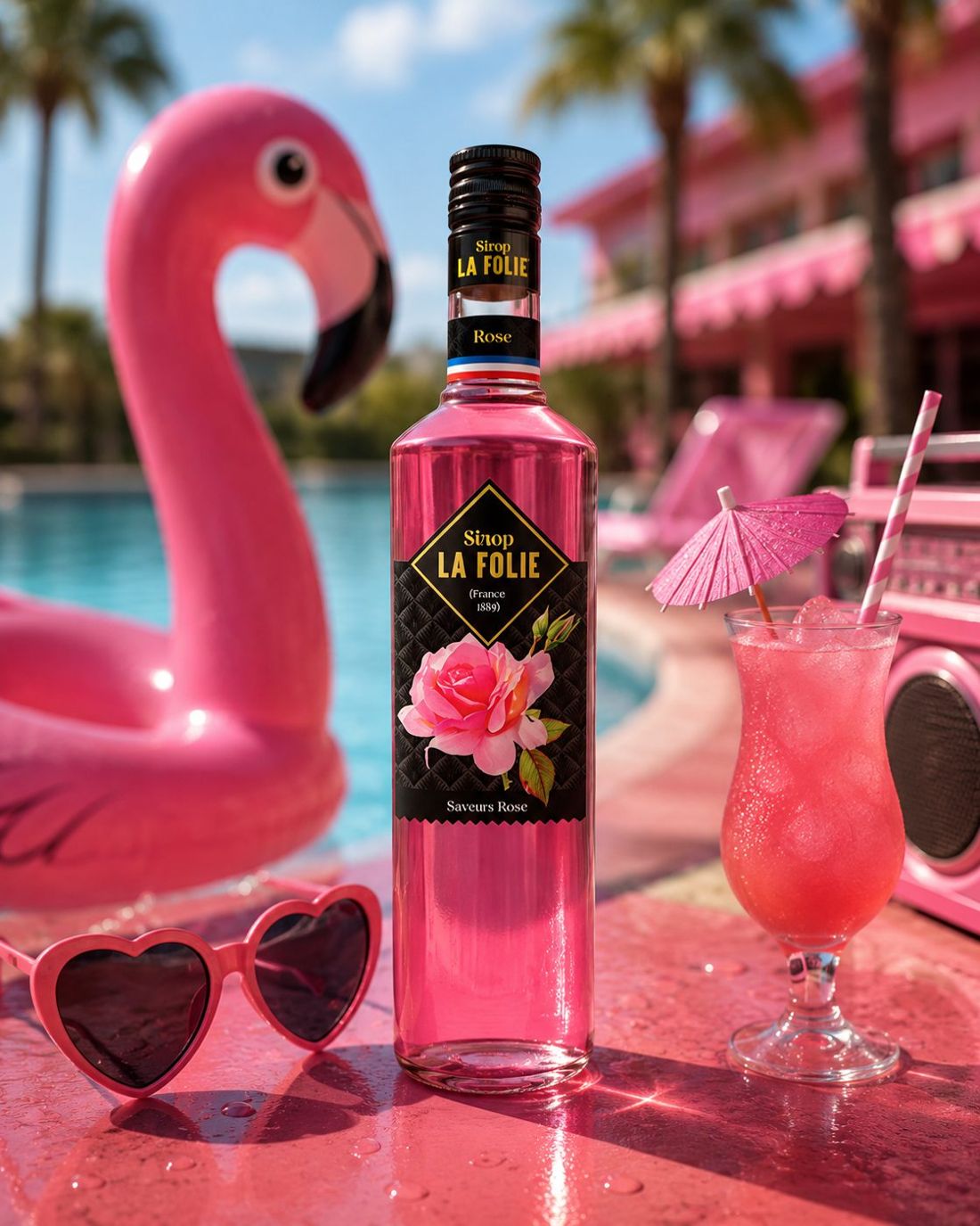 Combier La Folie Rose Syrup 70cl