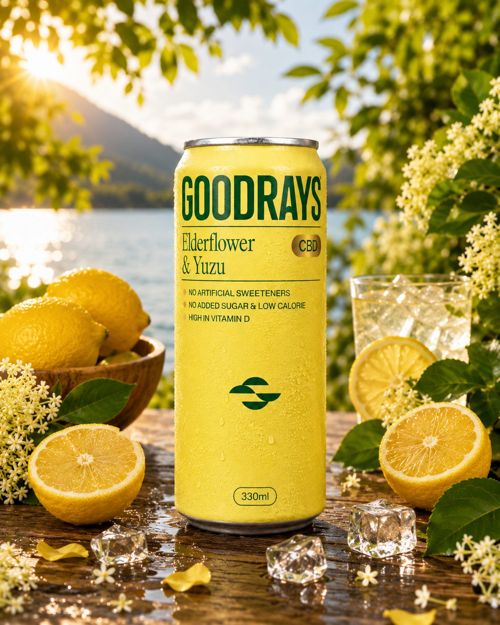 Goodrays Elderflower & Yuzu CBD Drink (24x25cl)