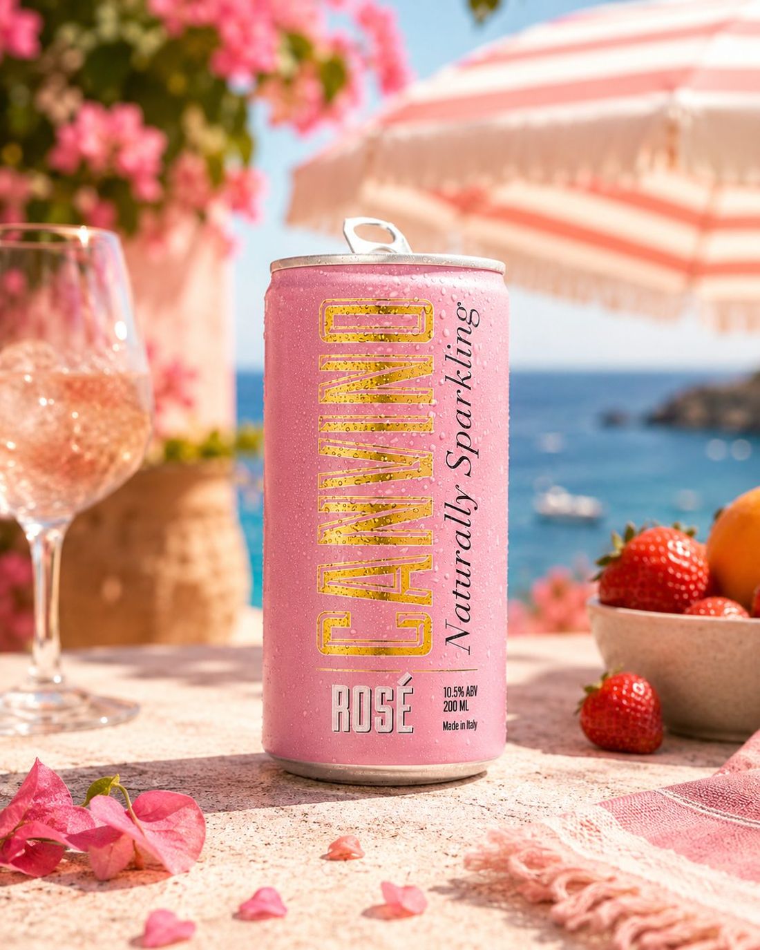 Canvino Naturally Sparkling Rose Wine 20cl 10.5%