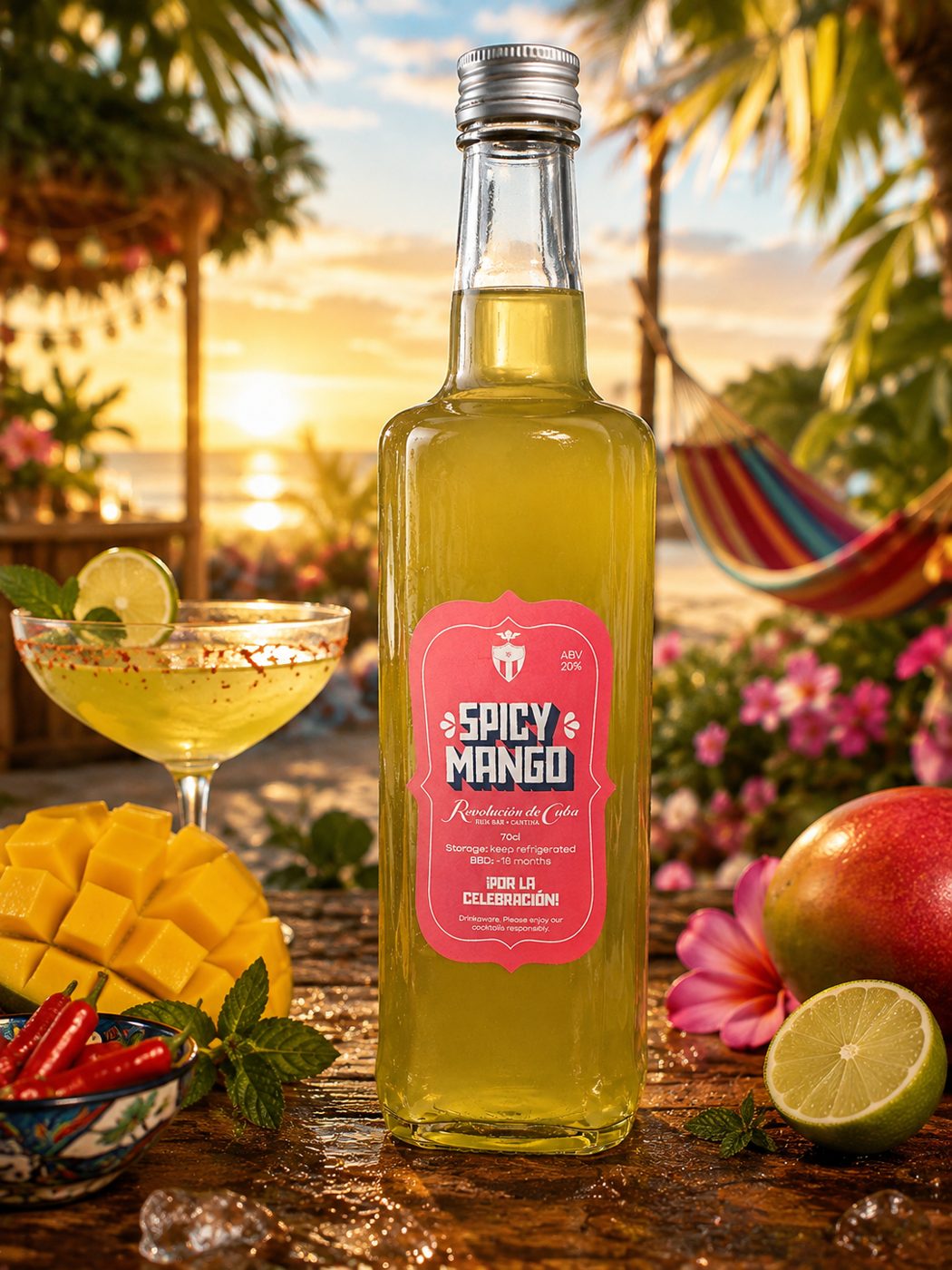 Revolucion de Cuba Spicy Mango Cocktail 70cl 20%