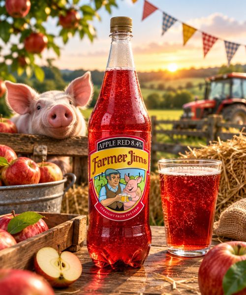 Farmer Jims Apple Red Medium Cider 1 Litre 8.4%