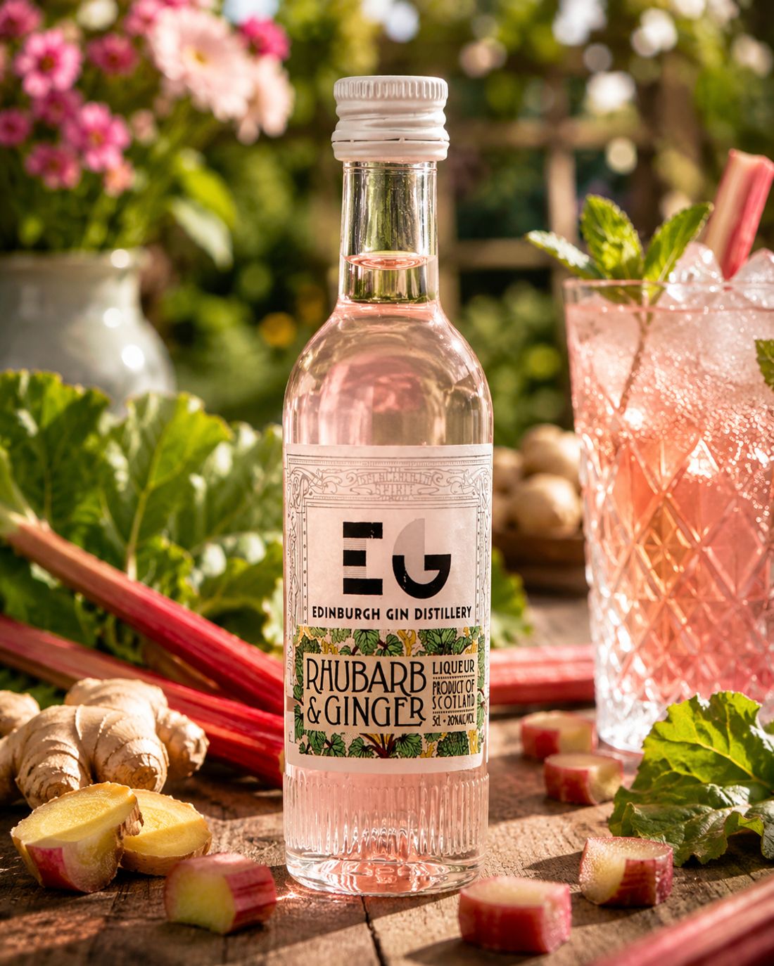 Edinburgh Gin Rhubarb & Ginger Liqueur Miniature 5cl 20%