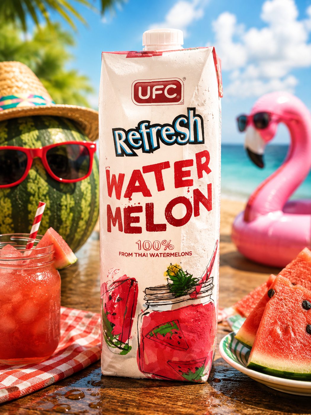 UFC 100% Watermelon Drink (6x1 Litre)
