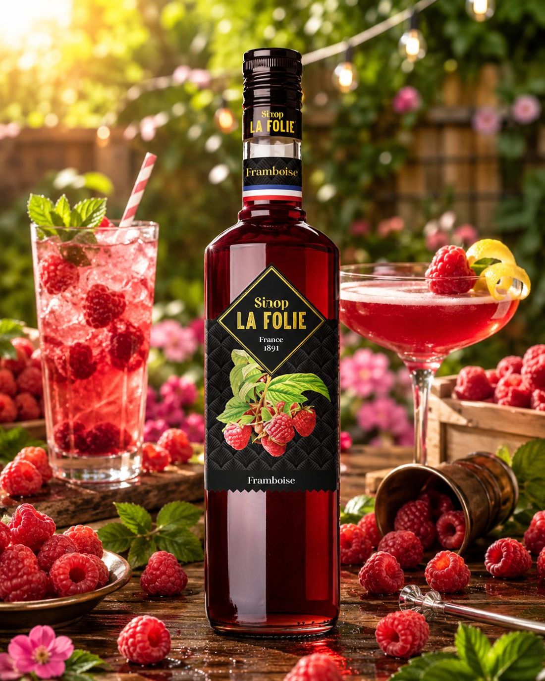 Combier La Folie Framboise Raspberry Syrup 70cl