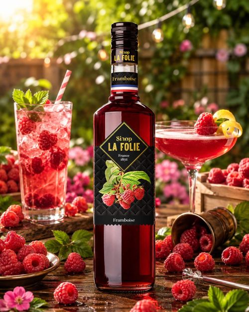 Combier La Folie Framboise Raspberry Syrup 70cl
